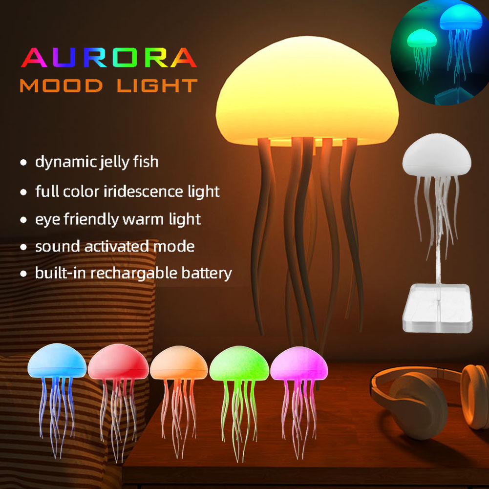Giftoo Aurora Jellyfish Mood Light Lamp with Tentacles Hanging USB-C