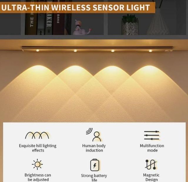 LED Motion Sensor Cabinet With USB Rechargeble