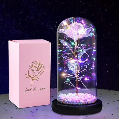 Artificial Tulips in Crystal Box