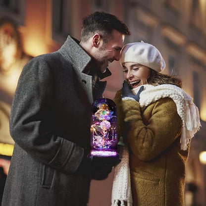 Artificial Tulips in Crystal Box