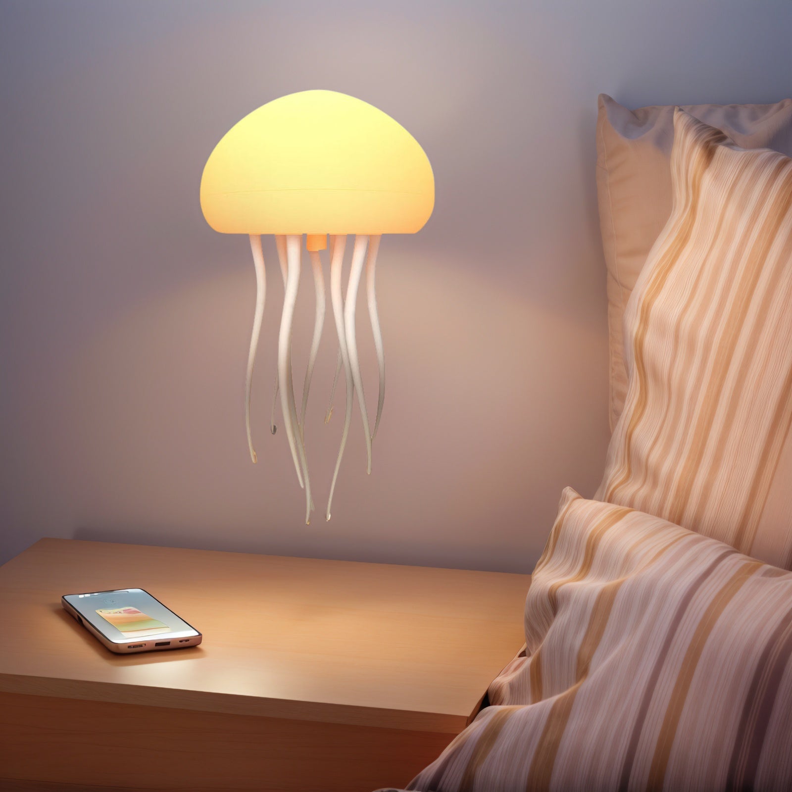 Giftoo Aurora Jellyfish Mood Light Lamp with Tentacles Hanging USB-C