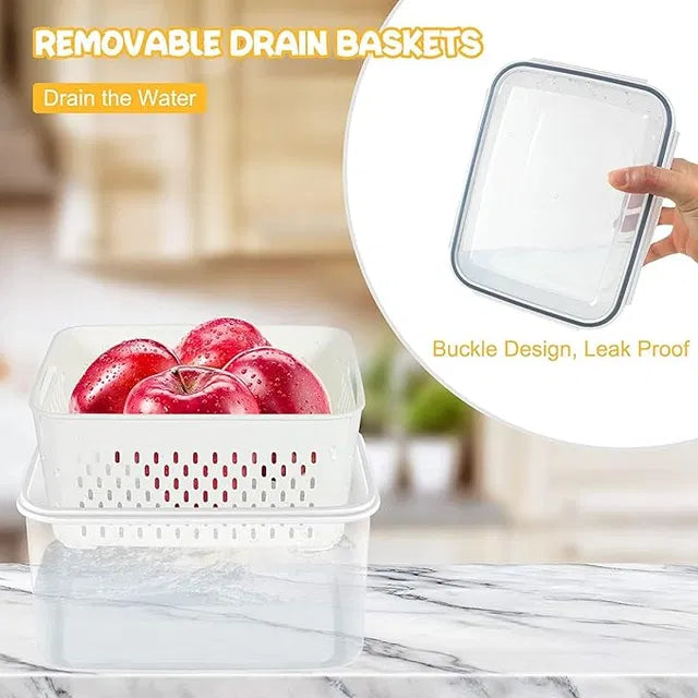 Refrigerator Storage Containers Boxes (pack of 4)